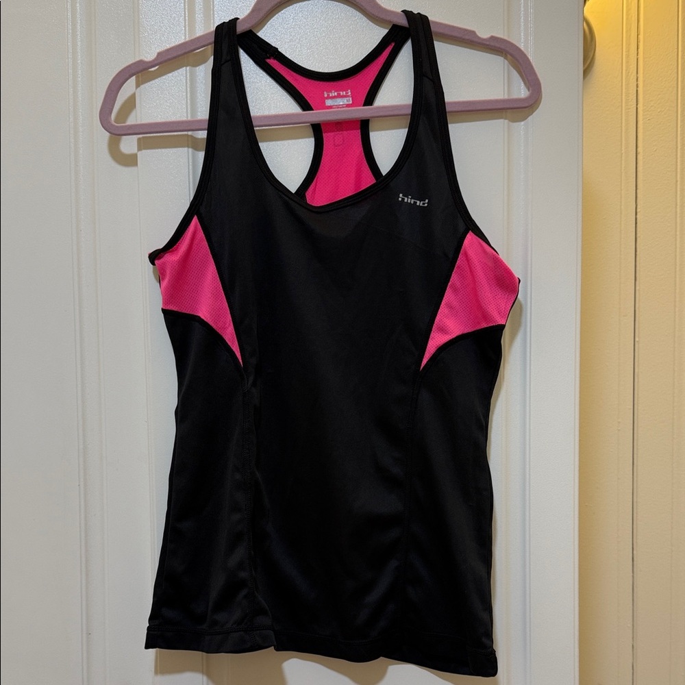Rewind Black and Pink Tank Top